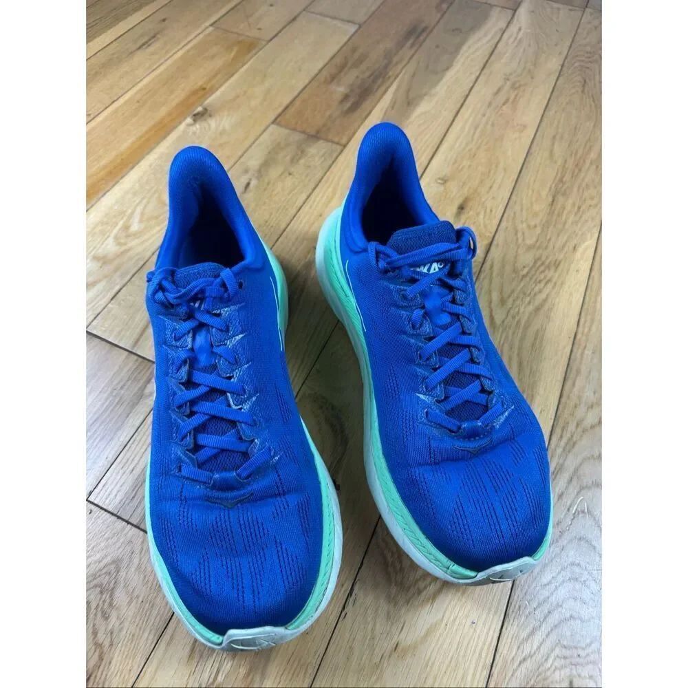 Hoka One One Mach Mens Purple Green Carbon x2 Dazzling Sneaker Size 10